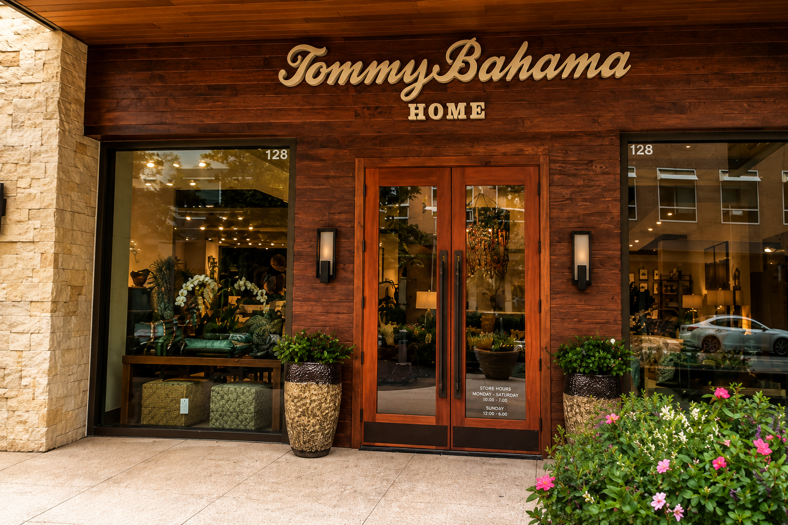 Completed storefront woodwork
