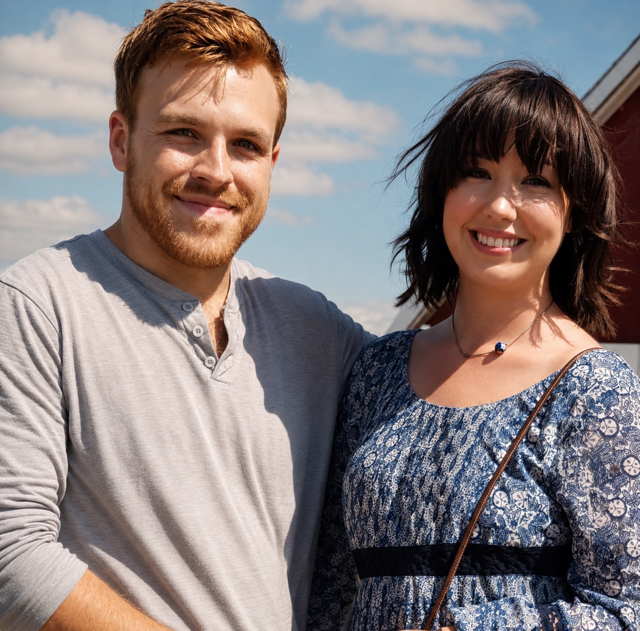 Troy and his wife smiling together outdoors